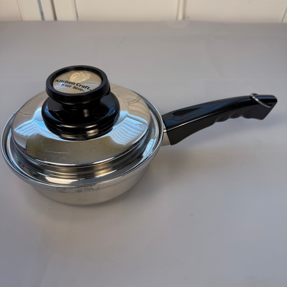 Kitchen Craft by West Bend Stainless Steel Saucepan with Vented Lid USA Made